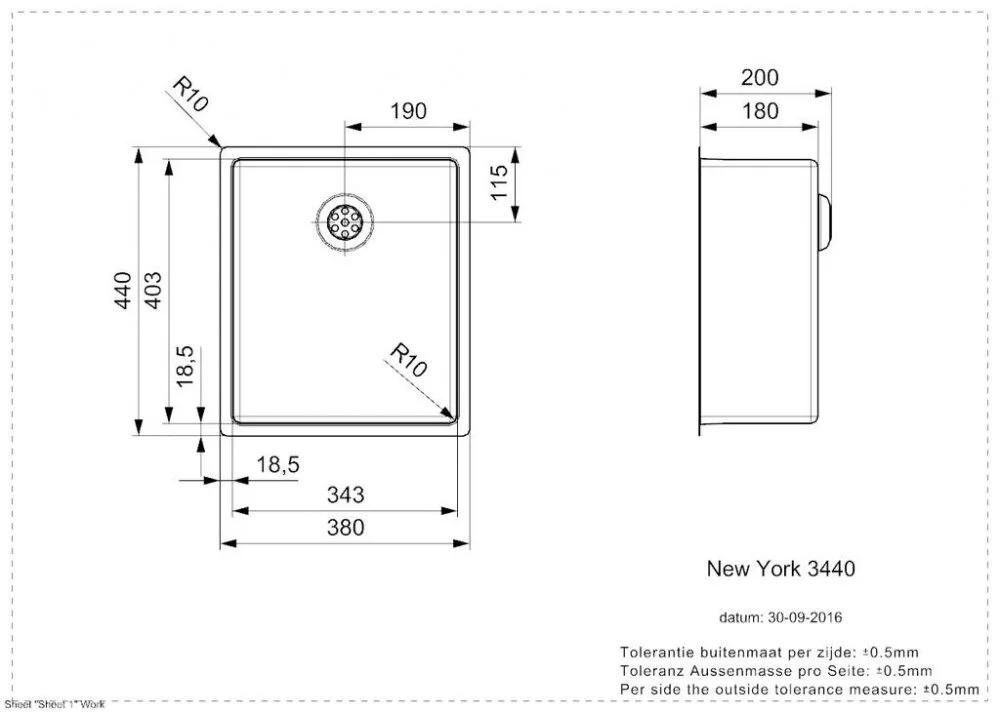 Кухонная мойка Reginox New York 44200 хром