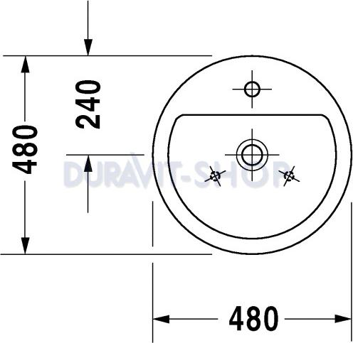 Раковина 48x48 Duravit Starck-1 0446480000