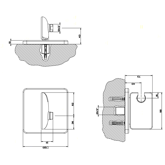 Шланговое подсоединение Gessi iSpa 41161#031, хром