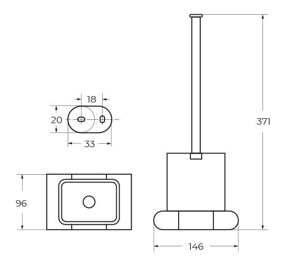 Ершик Art&Max Platino AM-E-3981-MB, черный