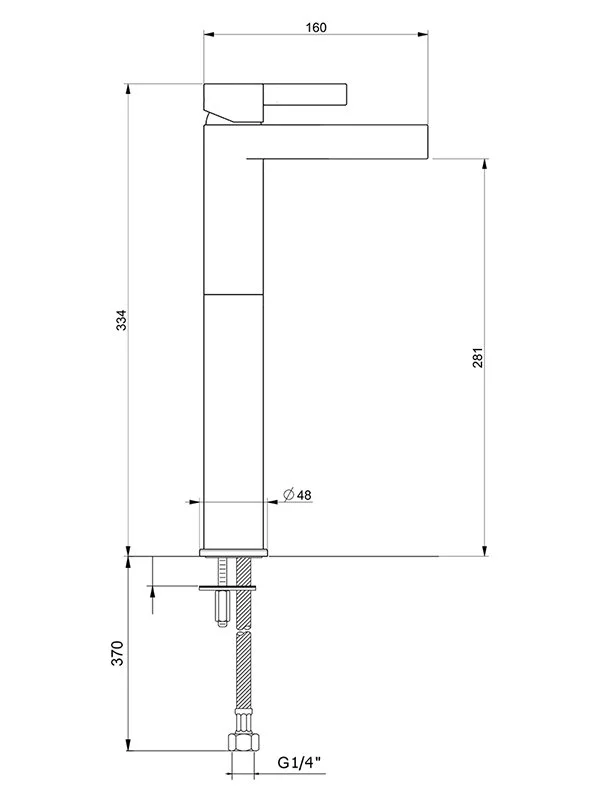 Смеситель для раковины Webert DoReMi DR830402564 черный