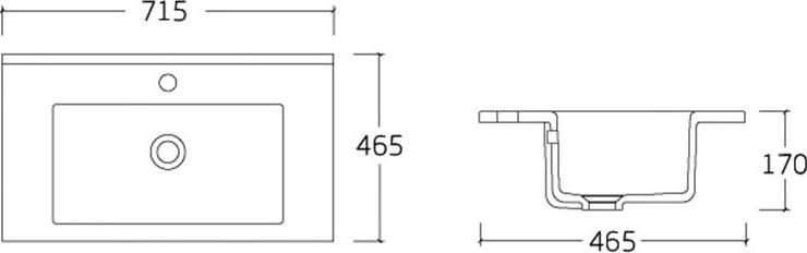 Раковина Vincea VBS-13970, белый