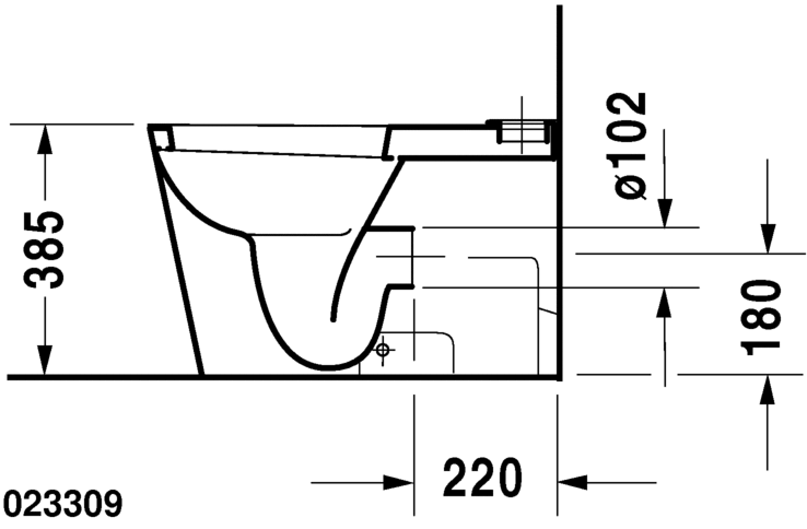 Напольный унитаз Duravit Starck-1 0233090064 с бачком 8727000005