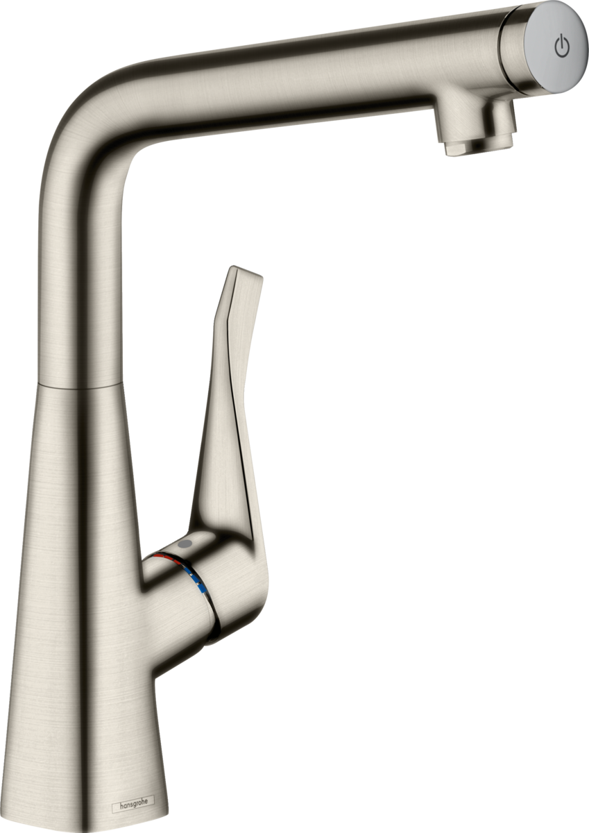 

Смеситель для кухонной мойки Hansgrohe Metris Select 14883800, под сталь, Metris