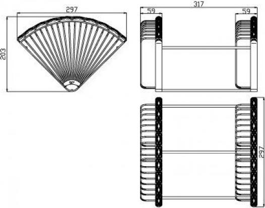 Полка угловая 30 см Lemark Jasmine LM6682ORB, чёрная бронза