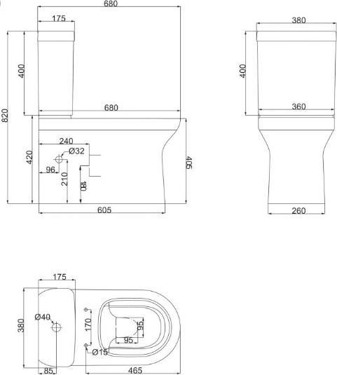 Бачок для унитаза BelBagno Vella BB520T подвод снизу бачка