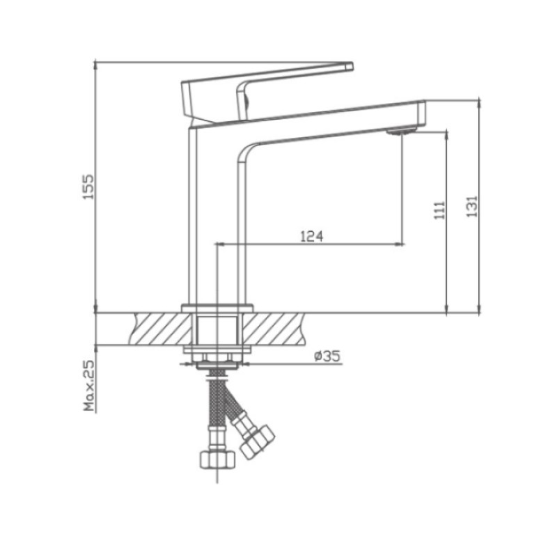 Смеситель для раковины Haiba HB10615 хром