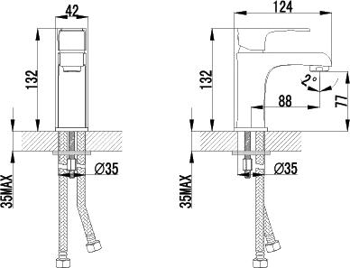 Смеситель Lemark plus Factor LM1606C для раковины