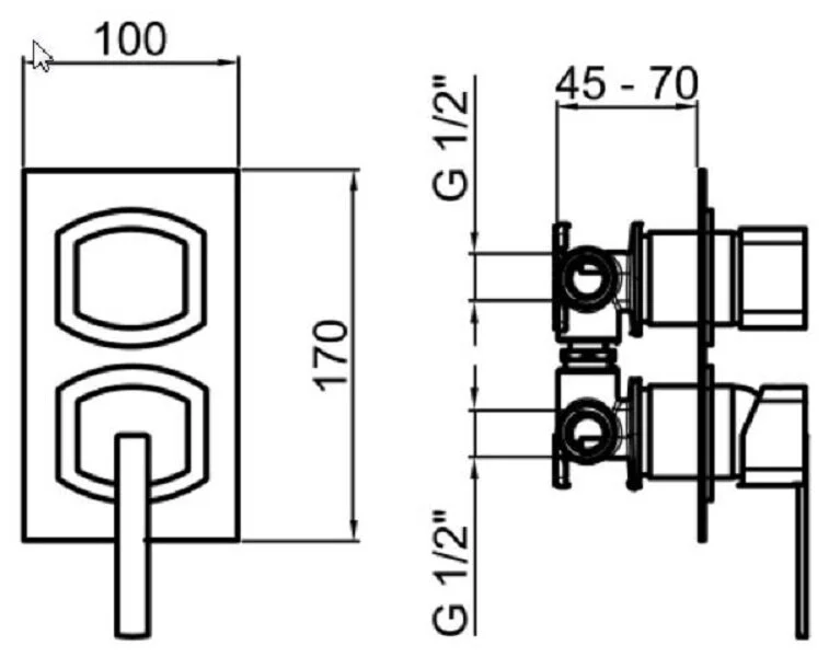 Смеситель для душа Webert Azeta New AA860101345 хром