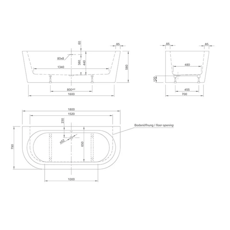 Акриловая ванна Knief Aqua Plus 0100-277-06/0100-091-06 белый