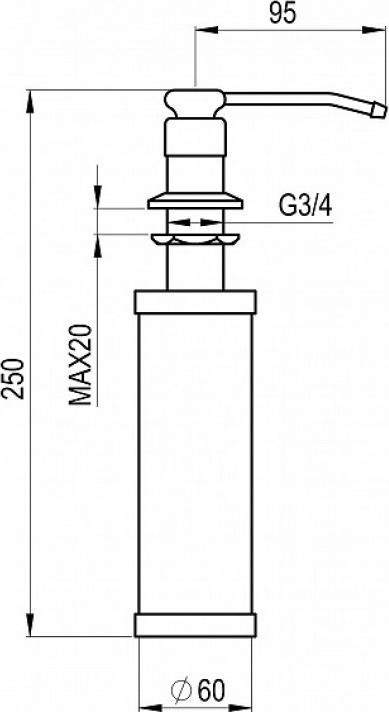 Дозатор для жидкого мыла Granula шварц 01Dsv