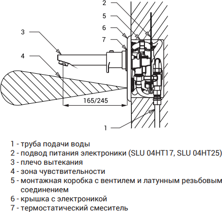 Смеситель для раковины Sanela SLU 04HT25B 65044, нержавеющая сталь