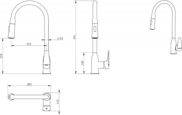 Смеситель Bravat Arden F7362395CP-ENG для кухонной мойки