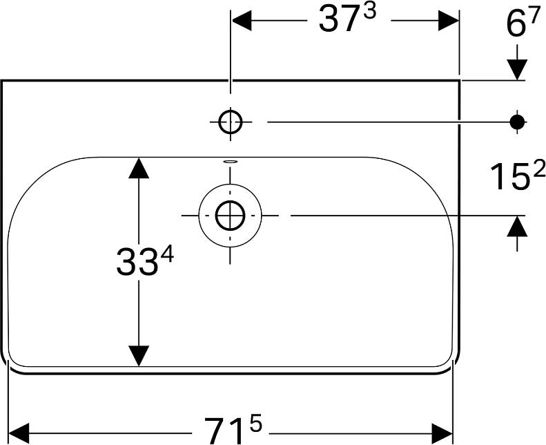 Мебель для ванной Geberit Smyle Square 75, пекан