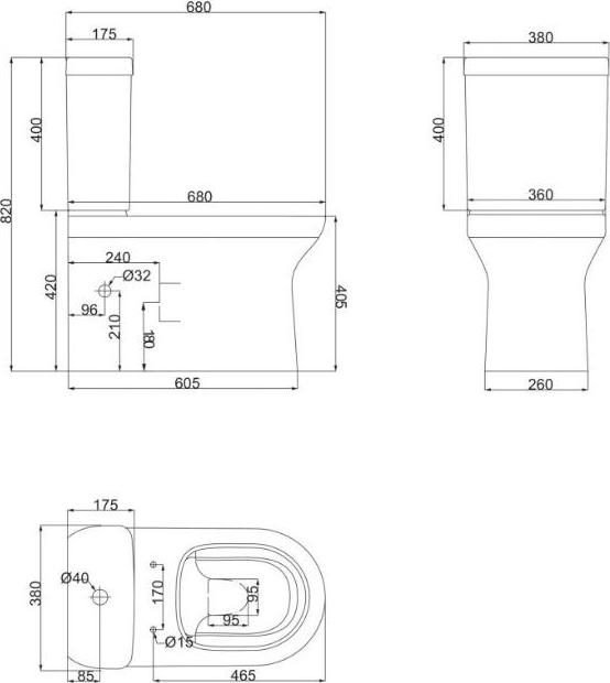 Чаша безободкового унитаза BelBagno Vella-R P-trap BB620CPR