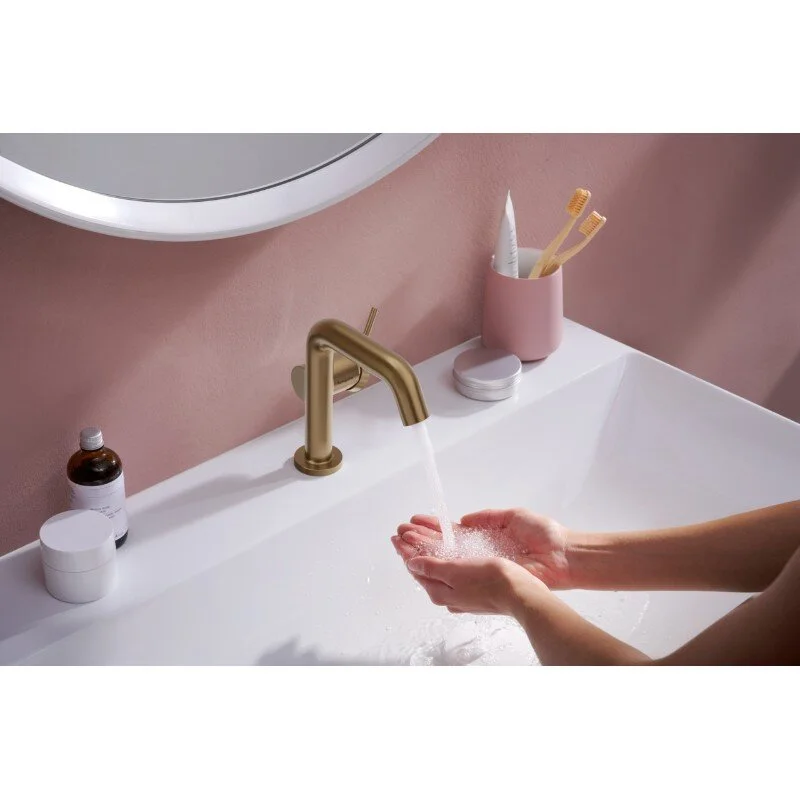 Смеситель для раковины Hansgrohe Tecturis S 73320140 бронза