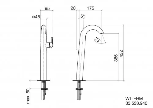 Смеситель для раковины Dornbracht Source 33 533 940-00 хром