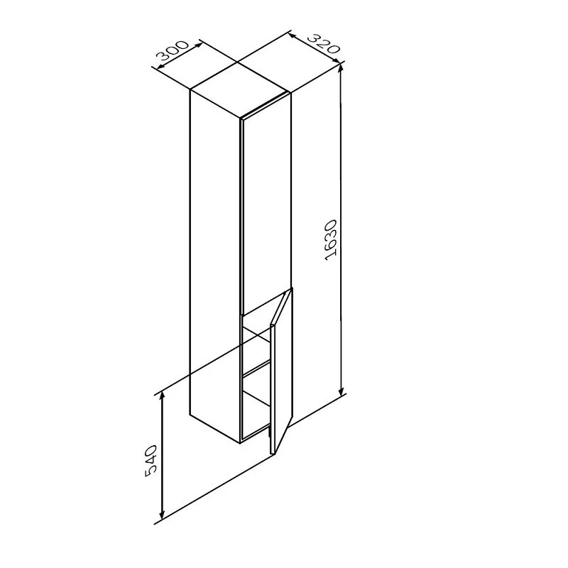 Шкаф-пенал Am.Pm Gem M90CHR0306GM серый