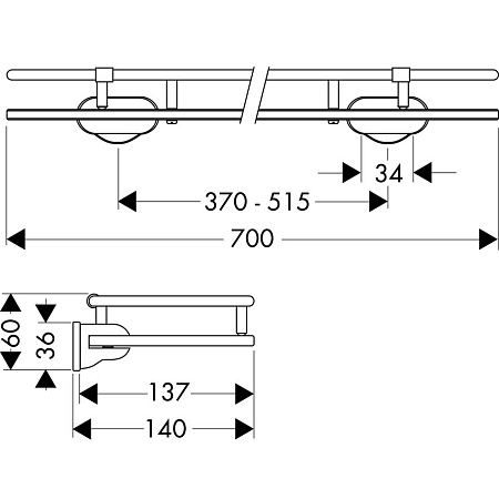 Полка Axor Carlton 40352810 хром