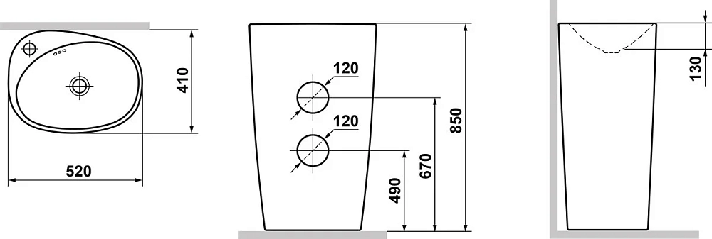 Раковина Laguraty 2100W белый