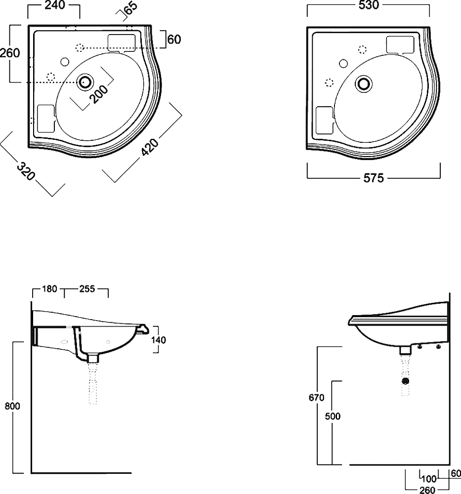 Раковина Simas Arcade AR884