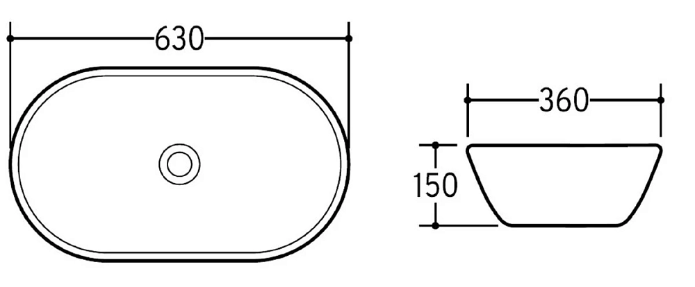 Раковина накладная Charus Volterra 700-059B черный