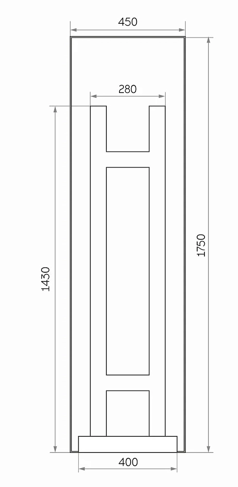 Зеркало Континент Tower ЗЛП960 белый