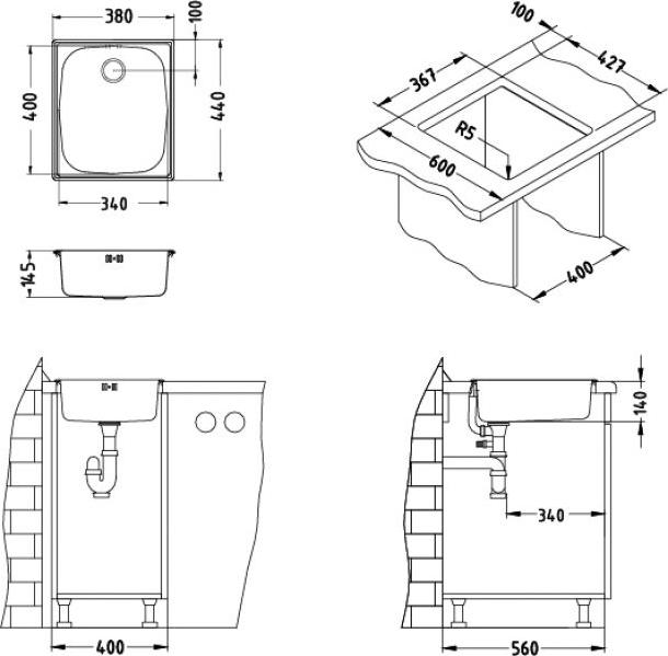 Кухонная мойка Alveus Basic 10 1008992