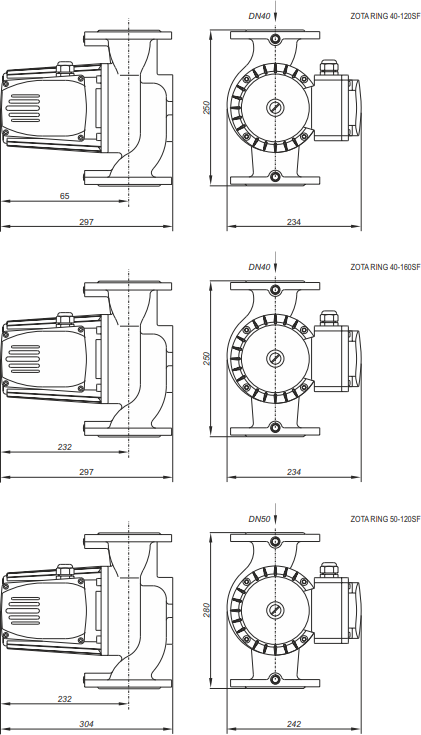 Циркуляционный насос Zota Ring 50-120SF ZR 363012 5310