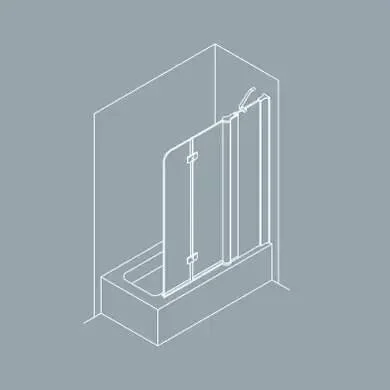 Шторка на ванну Koller Pool QP96(right) chrome,clear