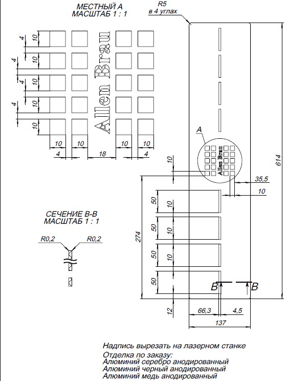 Накладка для сифона Allen Brau Infinity 8.210N5-BA серебро