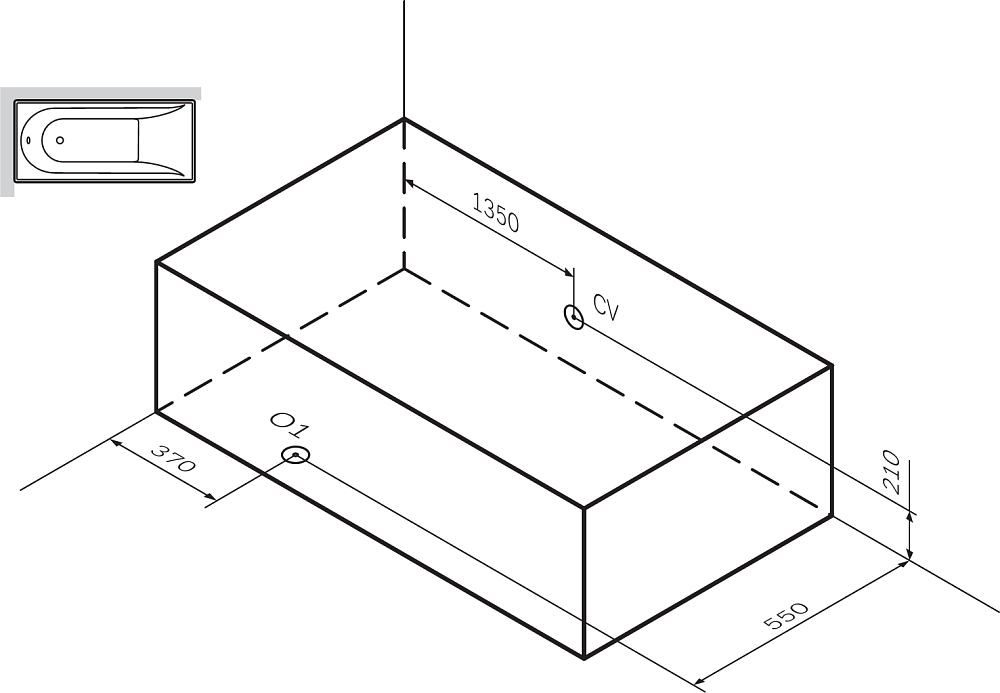 Акриловая ванна Am.Pm Joy 170х70 W85A-170-070W-A