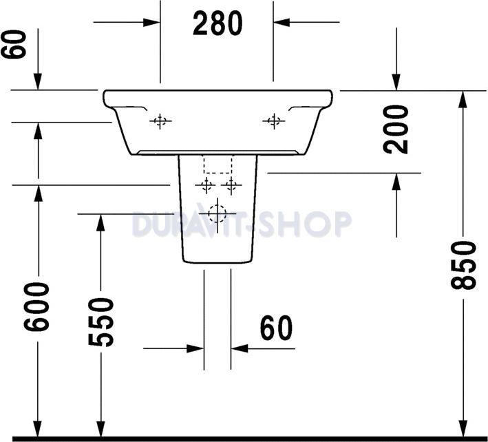 Раковина 55x47 Duravit Starck-2 0411550000