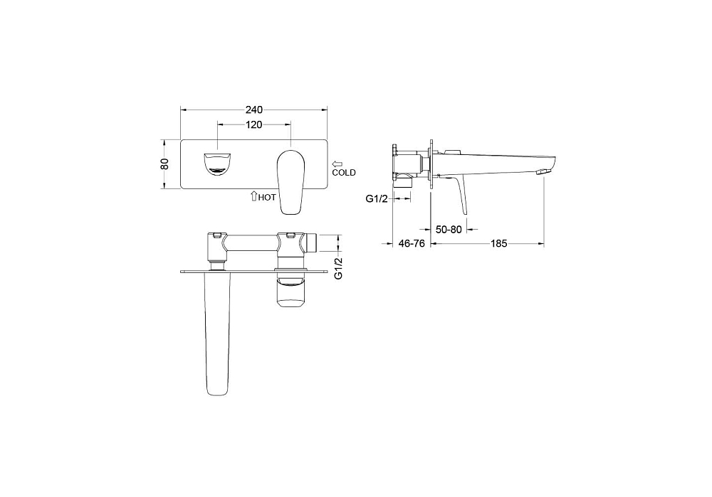 Смеситель для раковины Aquatek AQ1113CR Бетта, хром