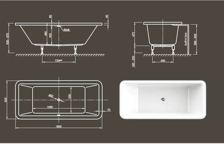 Акриловая ванна Knief Aqua Plus 0400-285 белый