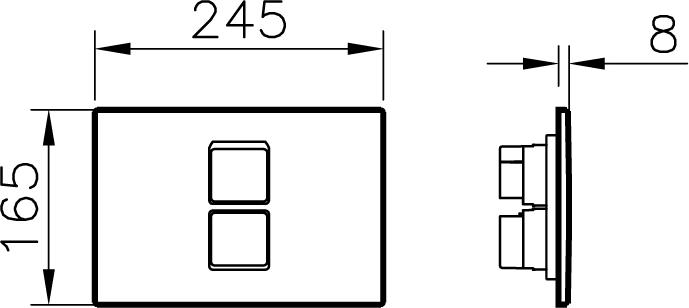 Кнопка смыва VitrA 748-0180, хром