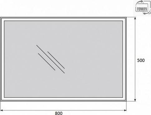 Зеркало BelBagno SPC-MAR-500-800-LED-BTN