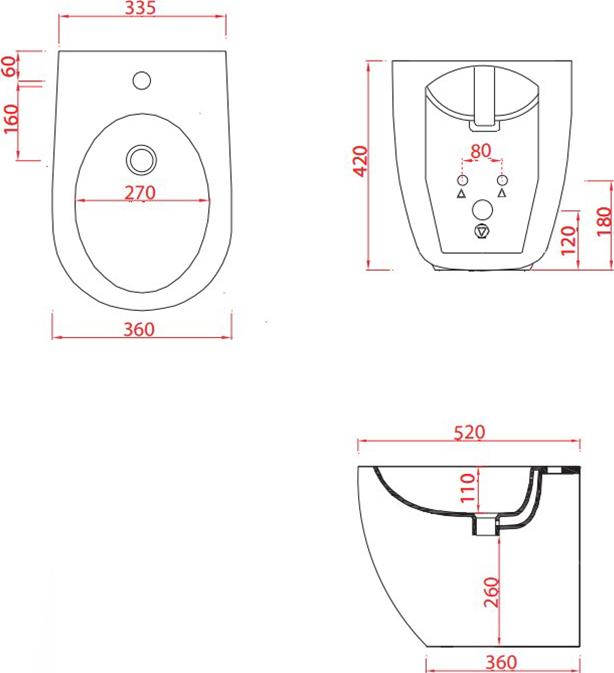 Напольное биде ArtCeram File 2.0 FLB002 03 00, черный