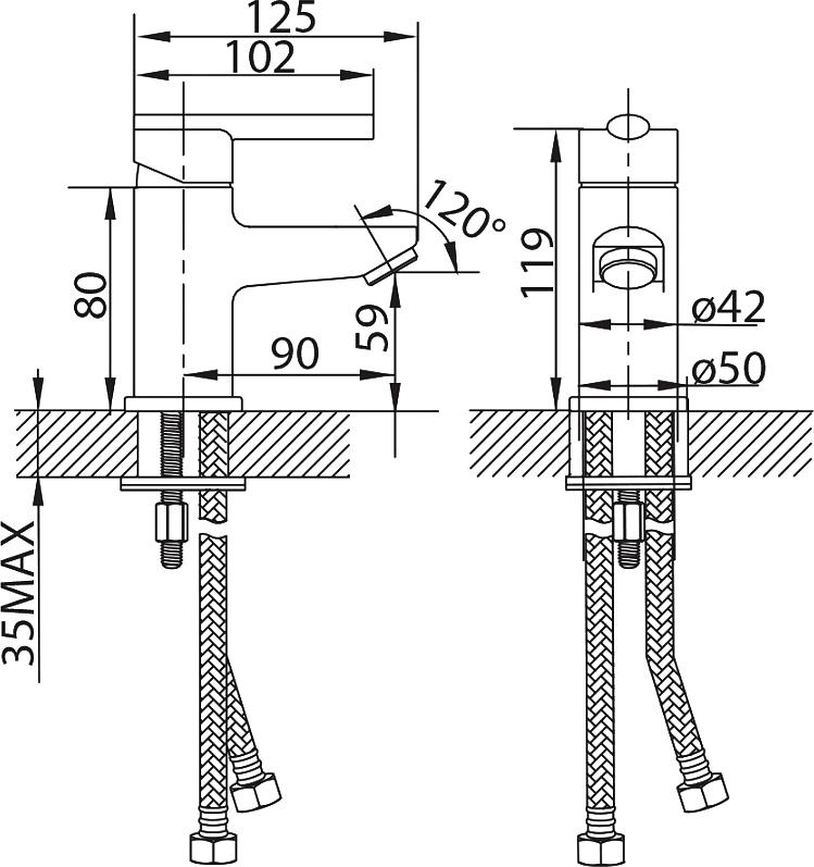 Смеситель Milardo Magellan MAGSB00M01 для раковины