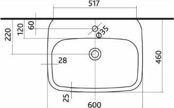 Раковина 60 см Ifö Sjöss RP311060100