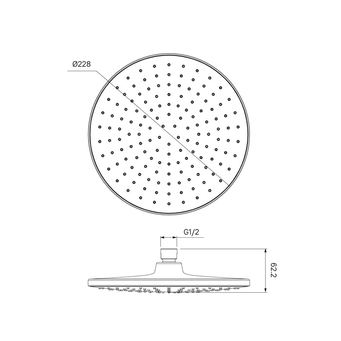 Душ верхний Iddis Optima Home OPH22CRi64 хром