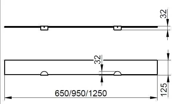 Полка Keuco Edition 300 30010001200 хром