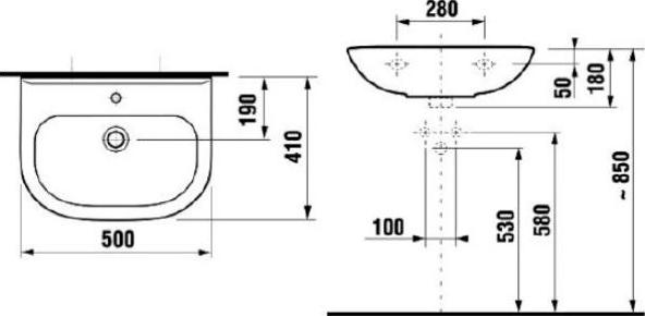 Раковина Jika Olymp 50 1061.1