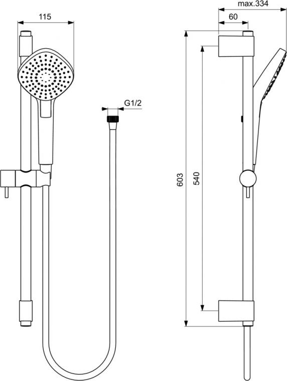 Душевой гарнитур Ideal Standard Ideal Evo B2234AA, хром