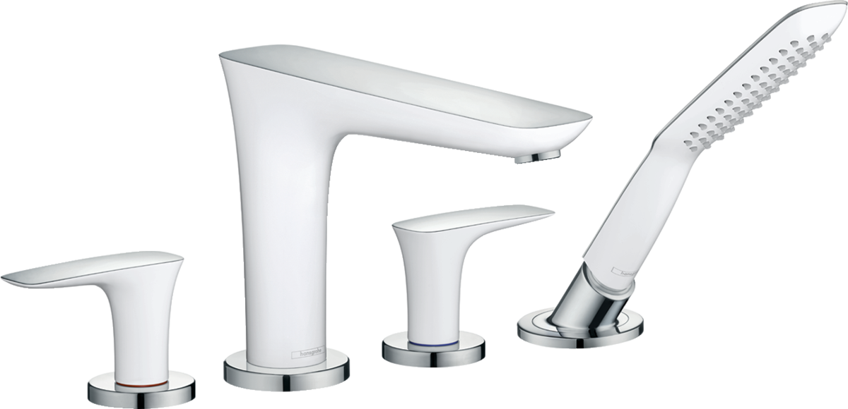 Смеситель на край ванны Hansgrohe PuraVida 15446400, белый хром