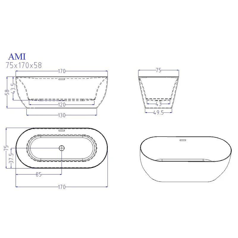 Акриловая ванна Cerutti Spa CT9039 белый