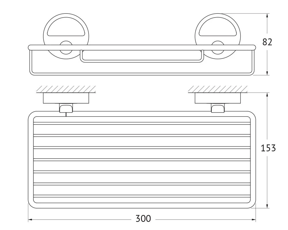 Полка FBS Luxia LUX 049 хром