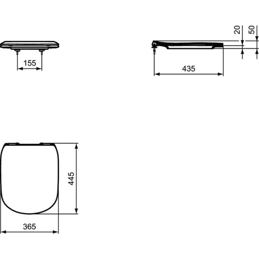 Крышка-сиденье для унитаза Ideal Standard Tesi T3527V3