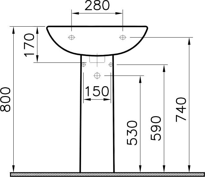 Пьедестал для раковины Norm Fit 6936B099-0156