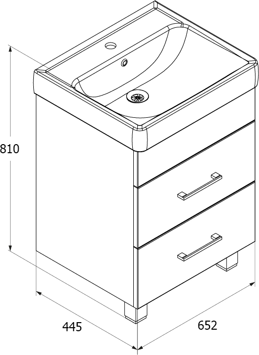 Тумба под раковину Iddis Custo 65 CUS70W0i95, белый